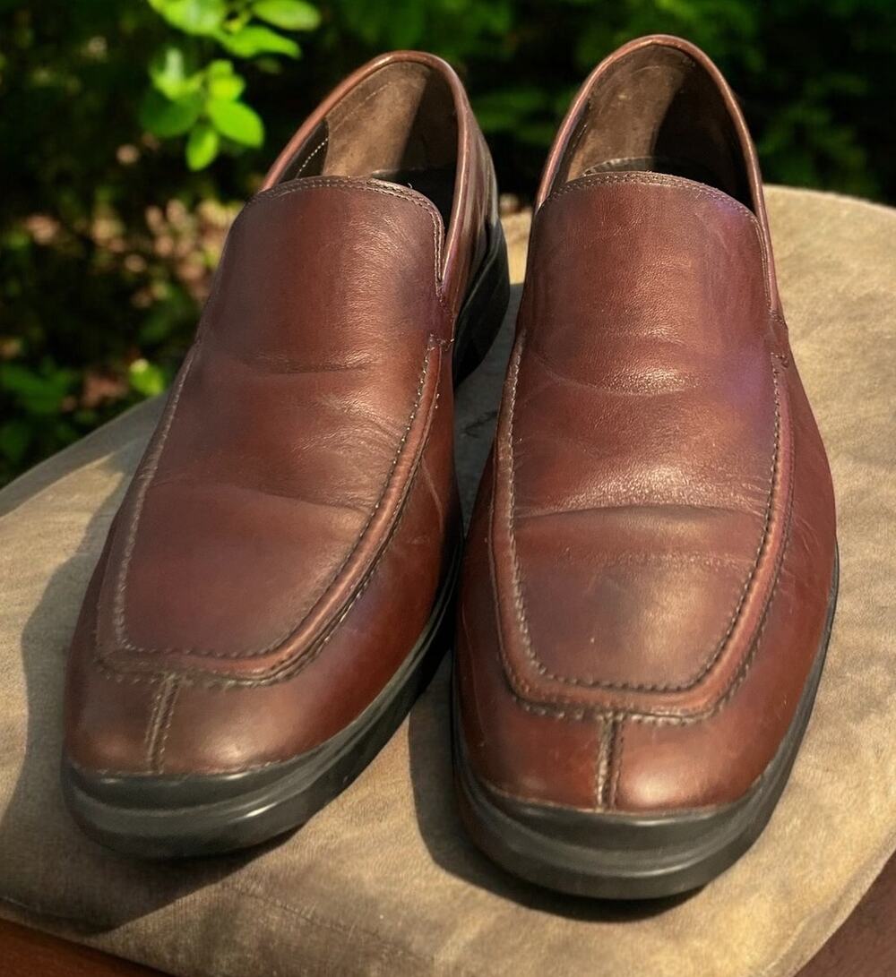 Men's Cole Haan Brown Loafers Leather Slip On Shoes Size 12M Casual Business